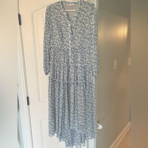 Ivy City Blue Floral Dress size small